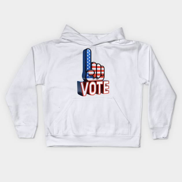 america vote Kids Hoodie by EKLZR